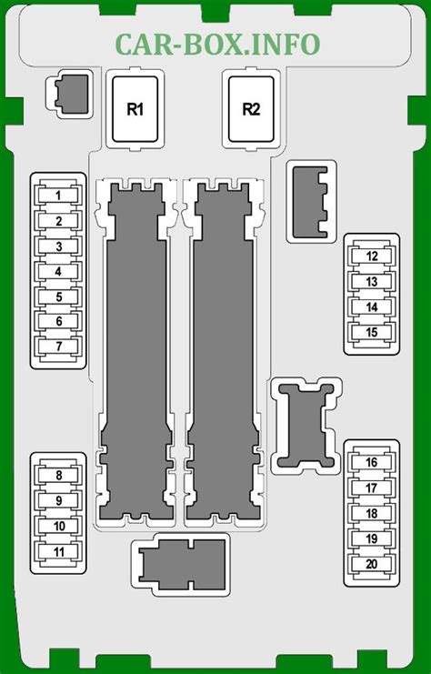 Fuse Box Diagram Infiniti FX35 / FX50 / QX70 (S51; 2008